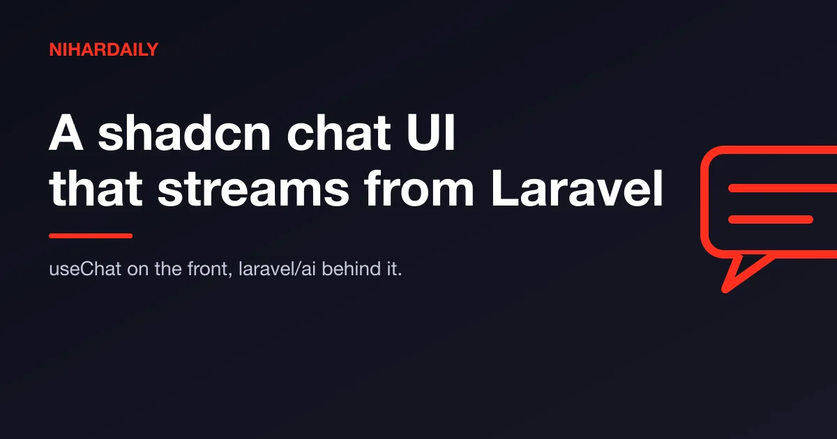 Illustration of a chat bubble with two lines of text