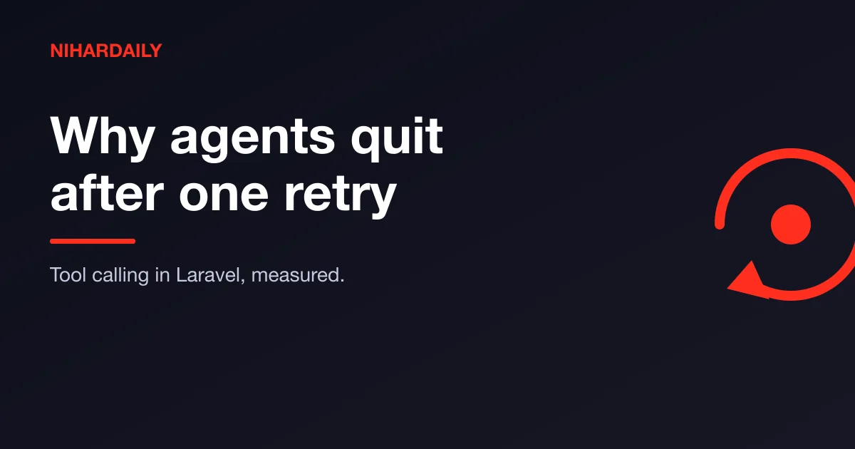 Illustration of a looping arrow around a dot, representing an agent retry loop